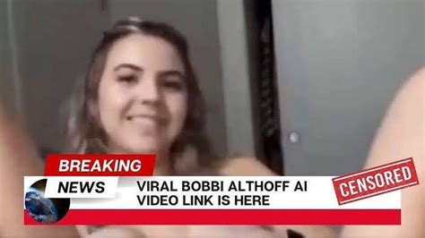 bobbi althoff uncensored|What Is The Leaked Bobbi Althoff Video Going Viral On Social .